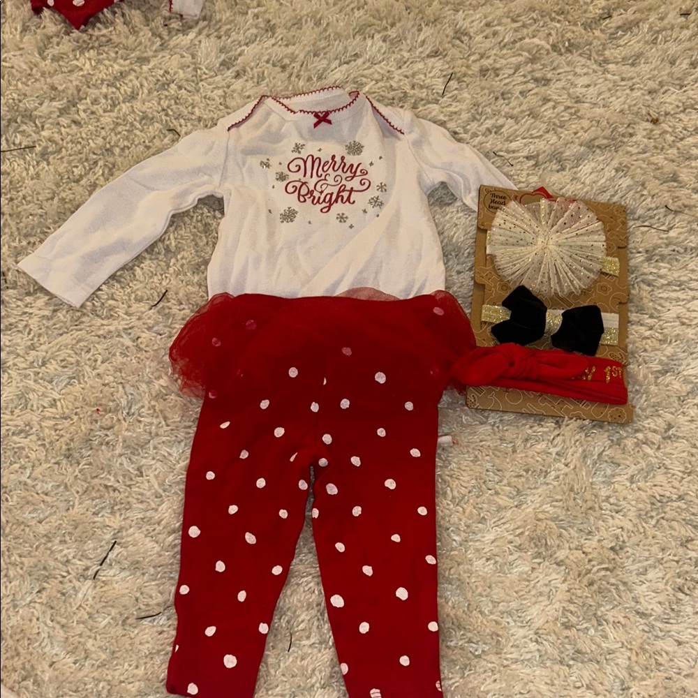 Carter's Red and White Hair Accessories Set